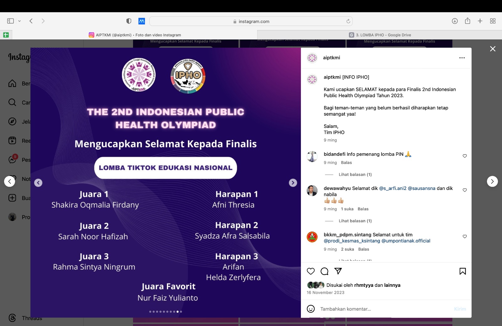Juara Lomba TIktok Edukasi Nasional